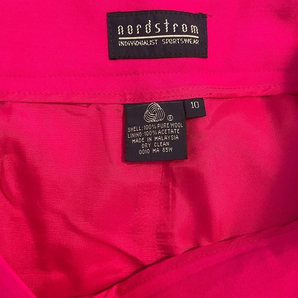 Vintage Nordstrom Wool Women's Hot Pink Pencil Skirt | Size 10 - Picture 2 of 6